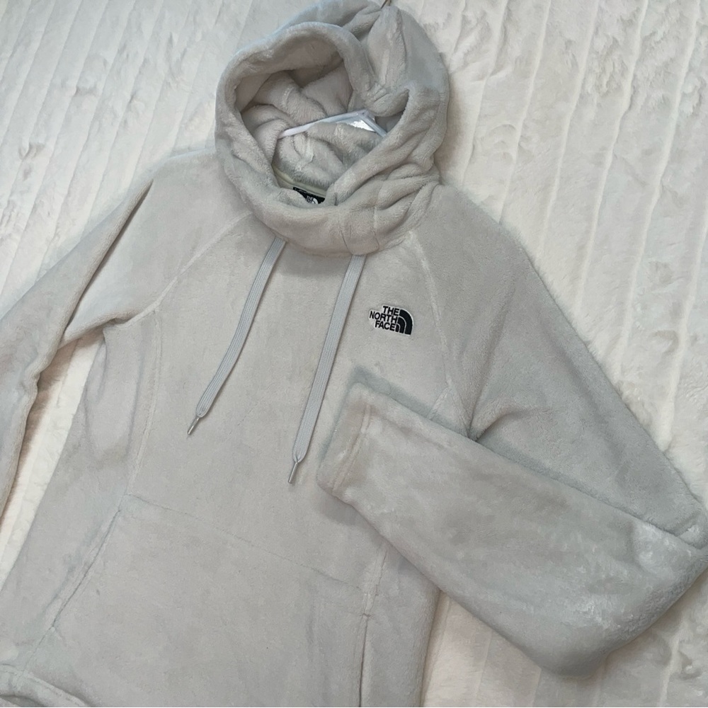 The North Face Ballerine Cowl neck White Raschel  Fleece Hoodie Women’s Size S